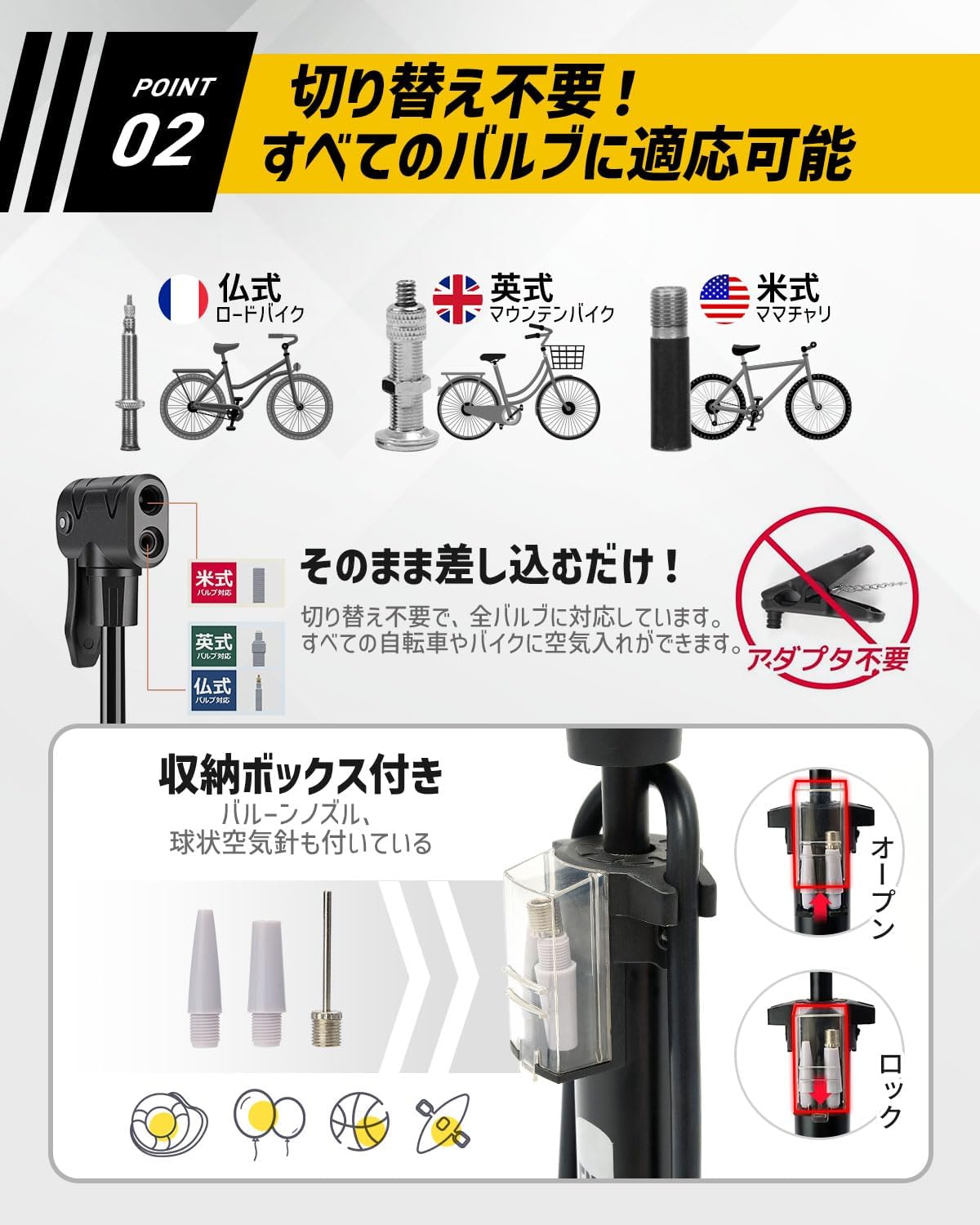 自転車 空気入れ