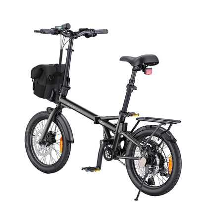 ENGWE ZIP 折りたたみコンパクト ブラック 収納に便利な電動アシスト自転車 16.9kg軽量 AINOHOT